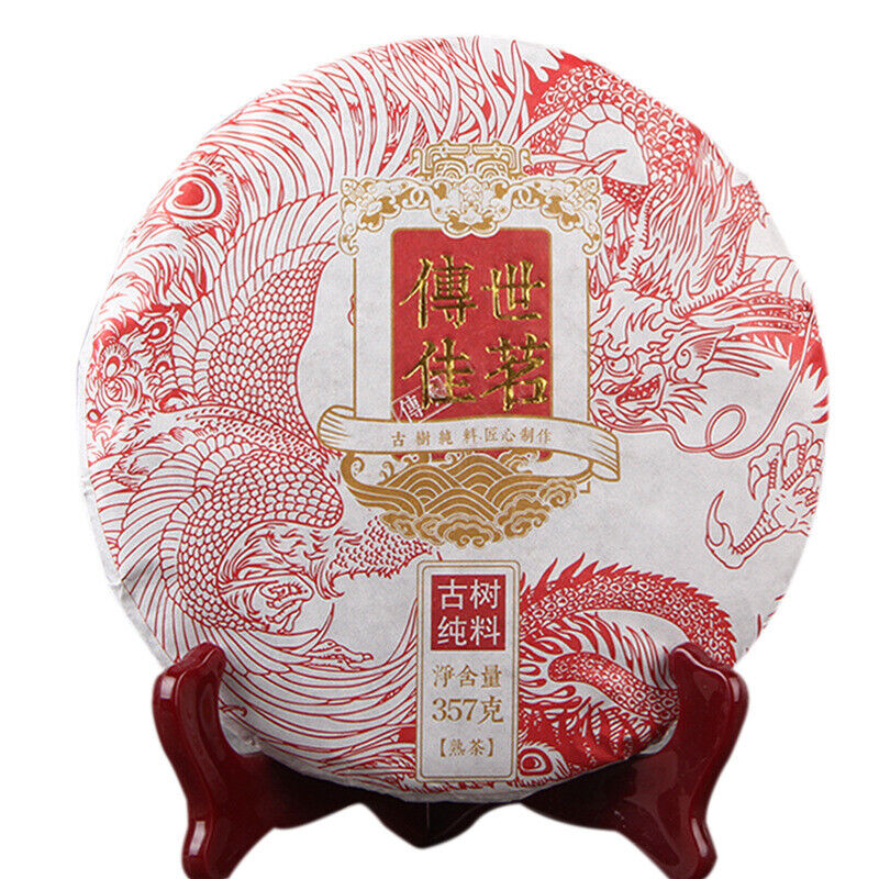 2020 Chuan Shi Jia Ming Ancient Ripe Puer Tea Menghai Old Tree Shu Puer Tea 357g ราคา 350 บาท*ส่งฟรี