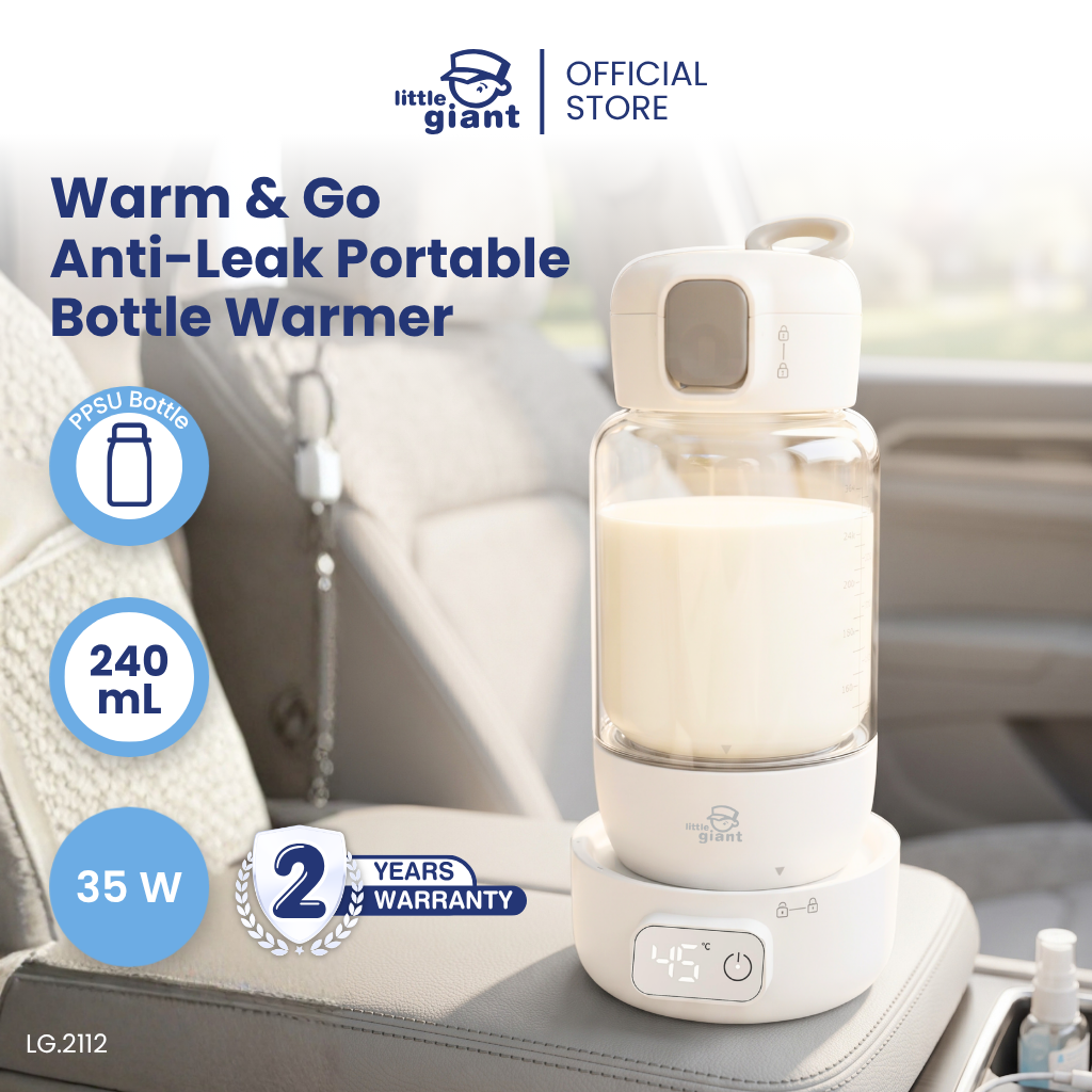 Little Giant Warm & Go Anti-Leak Portable Warmer | Penghangat Susu Bayi Portable | Penghangat ASIP | Bottle Warmer Anti Bocor untuk Travelling