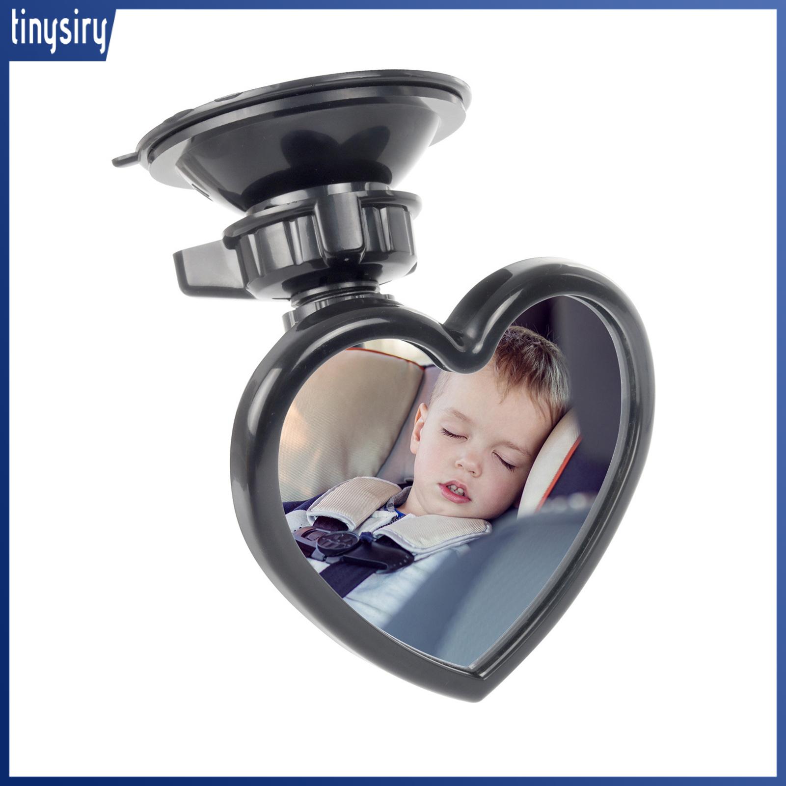 Automotive Auxiliary Mirror Car Mirror Accessory Universal Car Interior Baby Mirror Heart-shaped Wide Angle Convex Rearview Mirror for Rear Passengers Stable Attachment for Safe Driving and Easy ราคา 258 บาท*ส่งฟรี