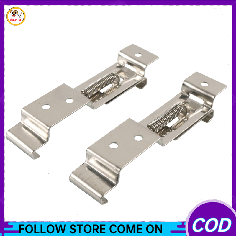 2Pcs Trailer Number Plate Holders Clips Stainless Steel Spring Loaded Numberplate Clamps Replacement License Plate Brackets