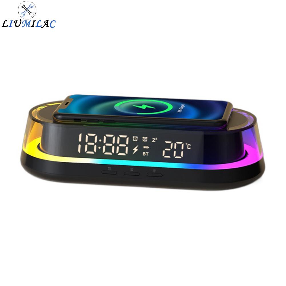 LIUMILAC 15W Wireless Charging Digital Clock with Customizable Brightness Settings ราคา 1,787 บาท*ส่งฟรี