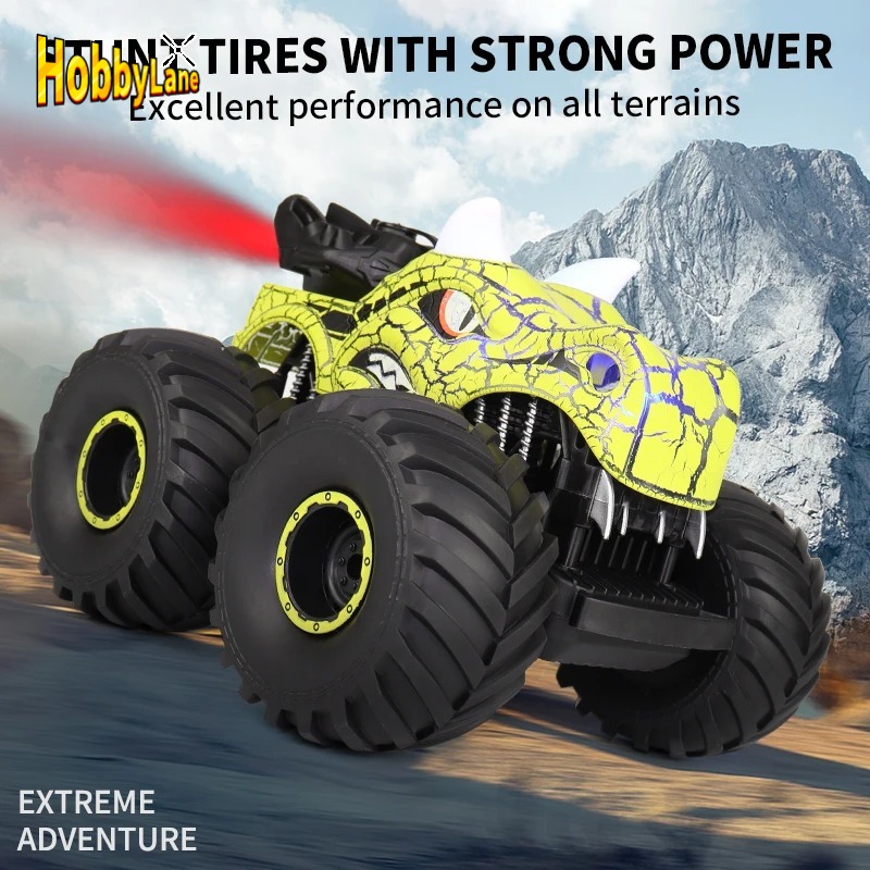 HobbyLane Remote Control Car For Kids Dinosaur Spray Toy 2.4G 6CH Off-road Vehicle With Lights Sound Car Toy Model Gifts For Boys Girls ราคา 635 บาท*ส่งฟรี