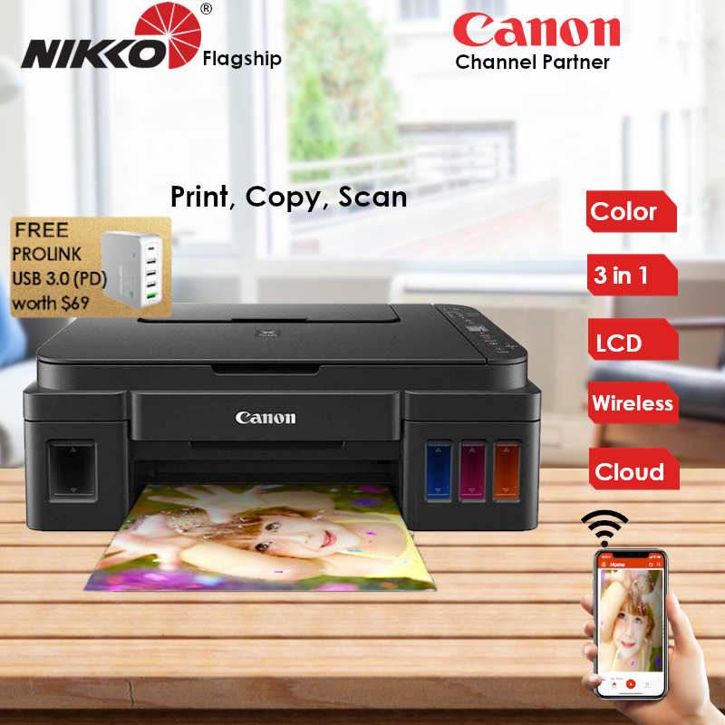[Local Warranty] Canon PIXMA G3010 Refillable Ink Tank Wireless All-In-One Inkjet Printer G-3010 G 3010 Singapore