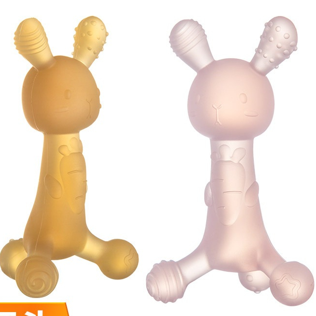 Gặm Nướu Gutykids Cho Bé Sơ Sinh Từ 0-12 Tháng Tuổi, Đồ Chơi Ngậm Nứu Chất Liệu Silicone Cao Cấp Hình Thỏ Cầm Tay