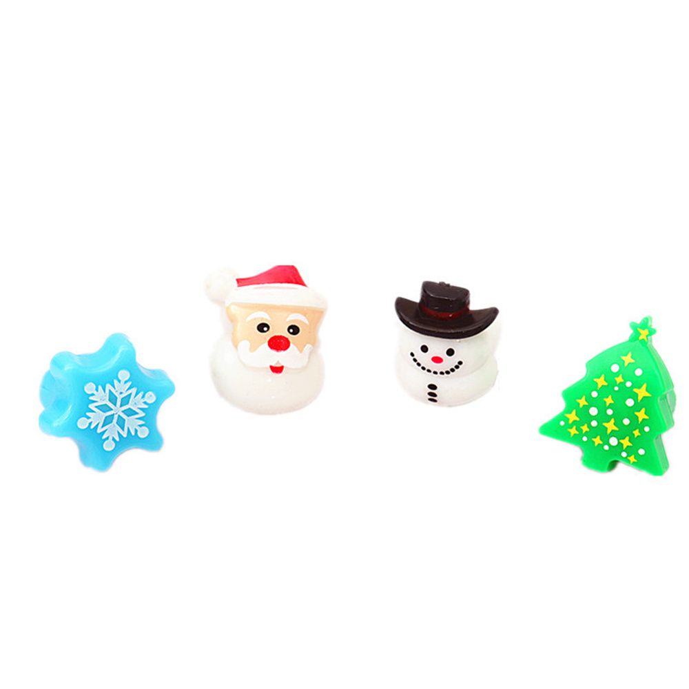 Okdeals Đảng bông tuyết Snowman giáng sinh vui vẻ đèn đeo ngón tay vòng phát sáng đồ chơi