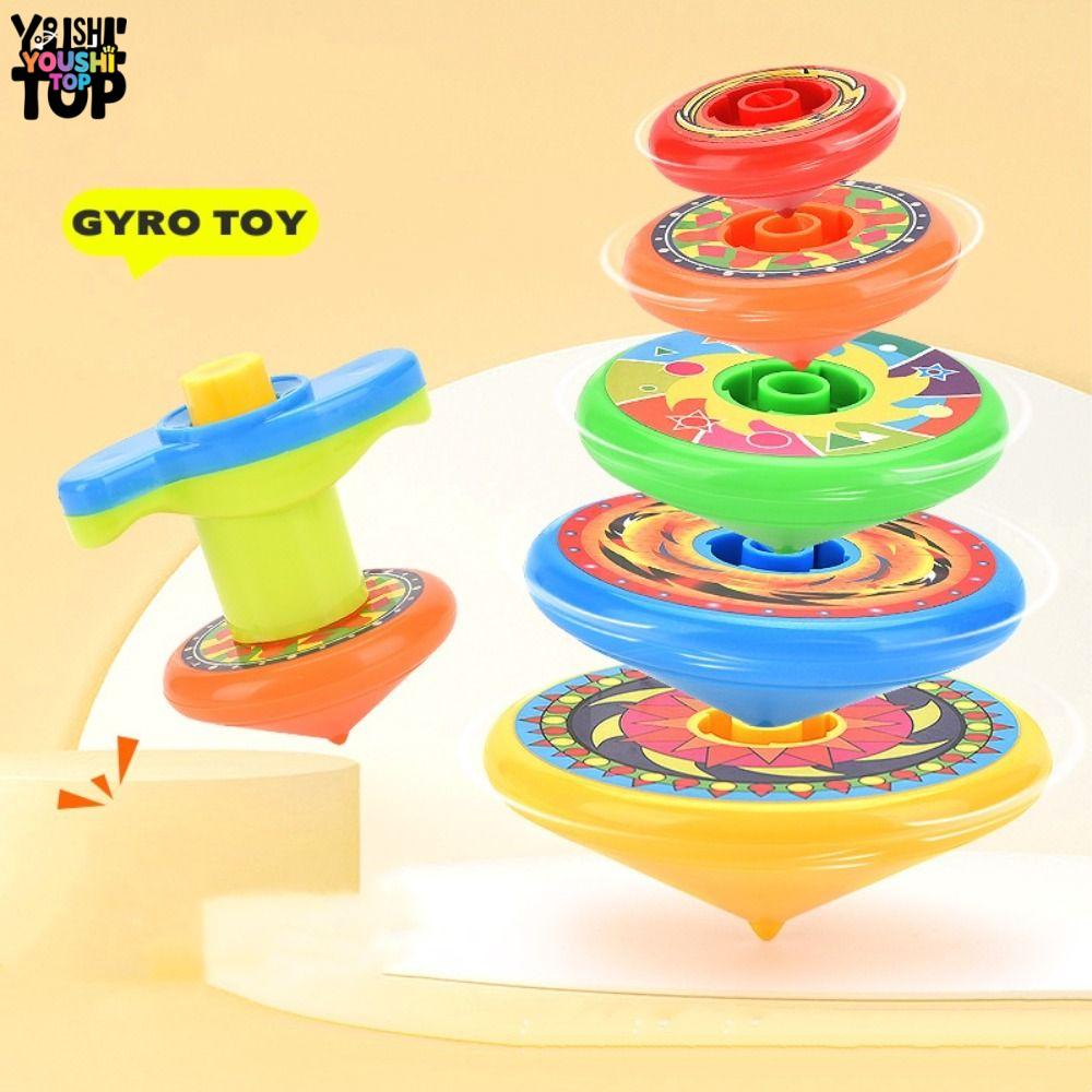 YOUSHI TOP Đồ chơi xoay Đầu quay xếp chồng lên nhau Con quay hồi chuyển gấp Trò chơi máy tính để bàn Bộ con quay hồi chuyển phóng Mới lạ Đầy màu sắc Con quay hồi chuyển xếp chồng bay Quà tặng cho bữa tiệc