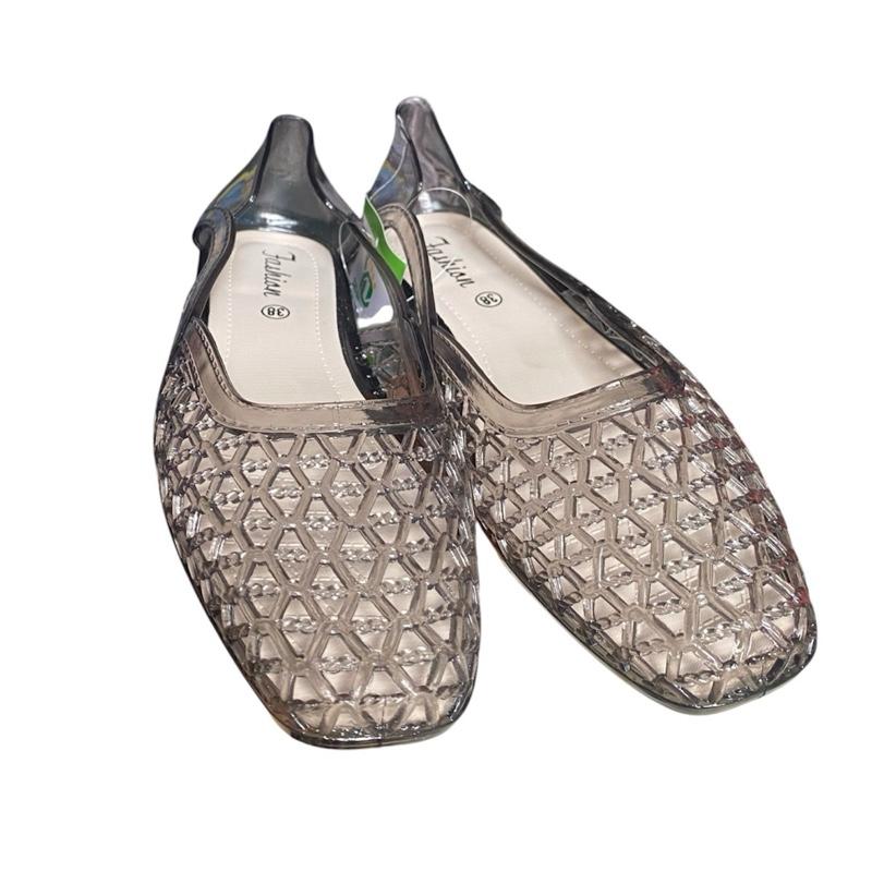 GIÀY BÚP BÊ NỮ NHỰA TRONG MỀM SIZE 36-40 Chất Liệu Siêu Mềm êm Chân Chống Nắng Nóng