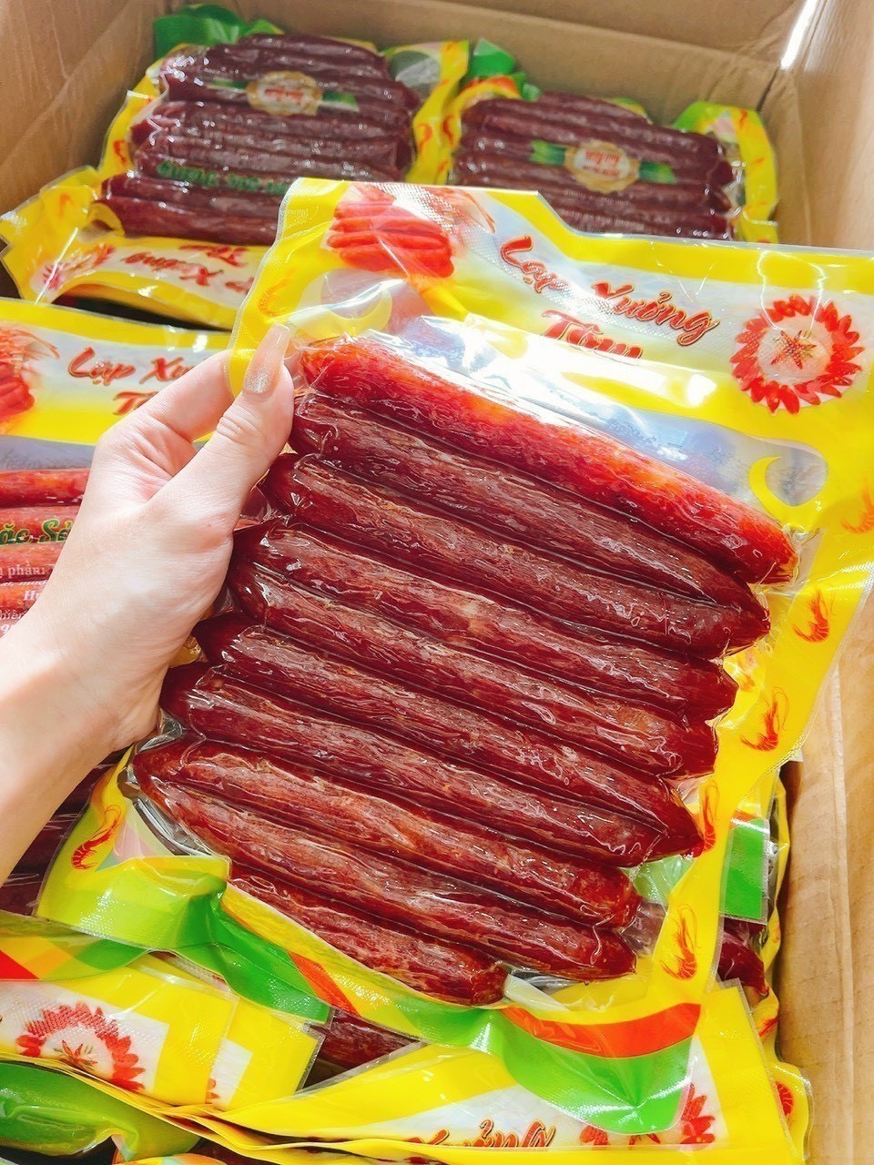 500Gram Lạp xưởng tôm Thượng Hạng, lạp xưởng tôm đặc sản Sóc Trăng siêu ngon