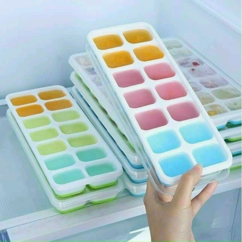 Khay làm đá, thạnh rau câu, khuôn làm đá bi, Khay Silicon bóc tách dễ dàng