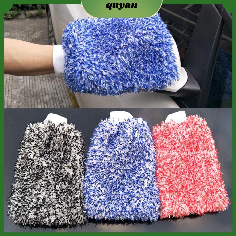 QUYAN Mềm Bàn chải giặt Super Absorbancy Sợi nhỏ Làm sạch tự động Dụng cụ rửa Găng tay xốp ô tô