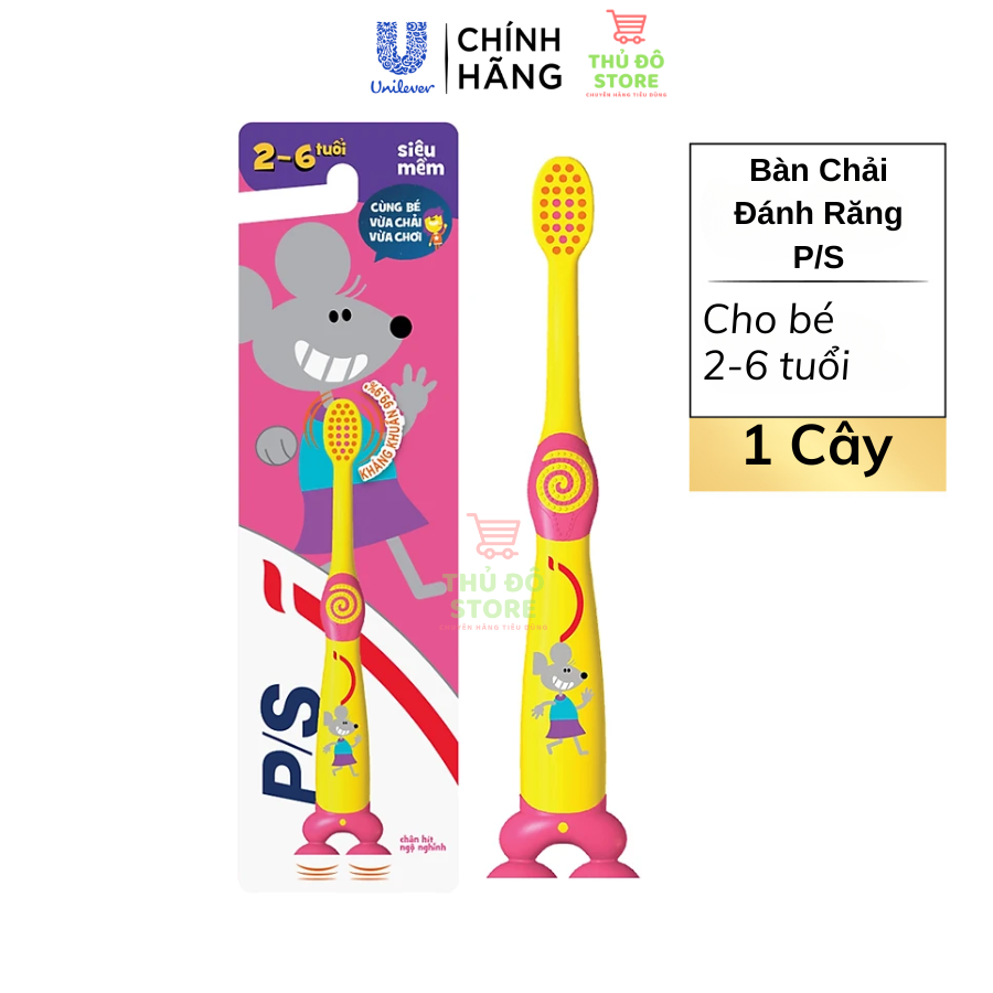 Bàn chải đánh răng ps cho bé 2-6 tuổi