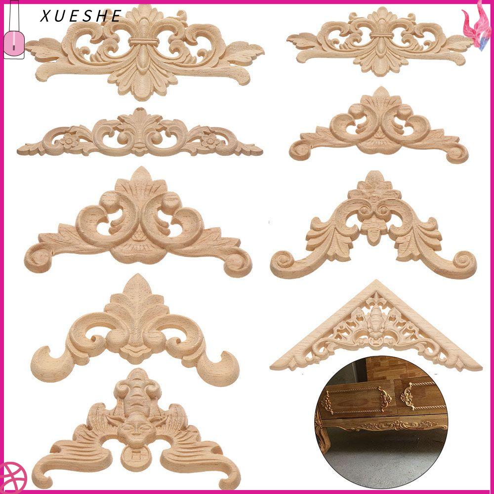 XUESHE Chất lượng cao Trang trí cửa tường Duy nhất Đồ thủ công mỹ nghệ tượng nhỏ bằng gỗ Khung trang trí góc Gỗ chạm khắc Chạm khắc gỗ trang trí