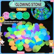 Renna's 50pcs Glow in The Dark Pebbles for Aquariums