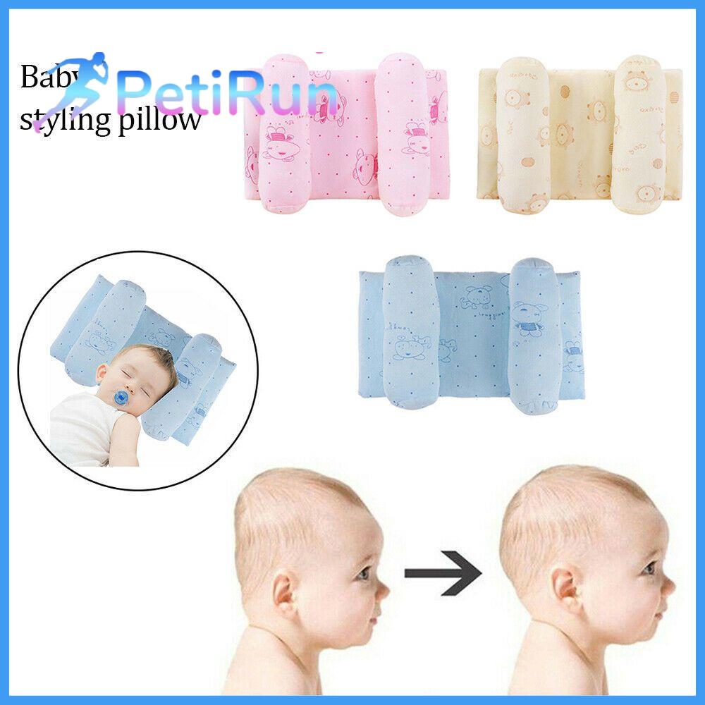 PETIRUN Mềm Hỗ trợ ngủ Sơ sinh Đệm chống cuộn Ngăn chặn đầu phẳng Gối trẻ em Người định vị