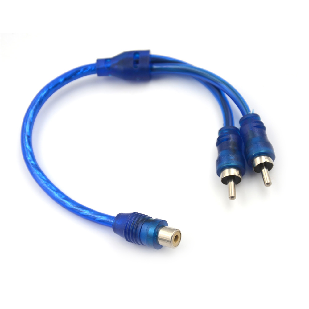 [Energetic] Bộ chia 1 đầu cái RCA thành 2 đầu đực Bộ chuyển đổi âm thanh Y âm thanh nổi đầu nối dây cáp