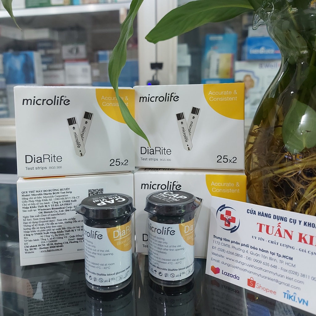Que thử đường huyết Microlife DiaRite BGM TEST 50 que