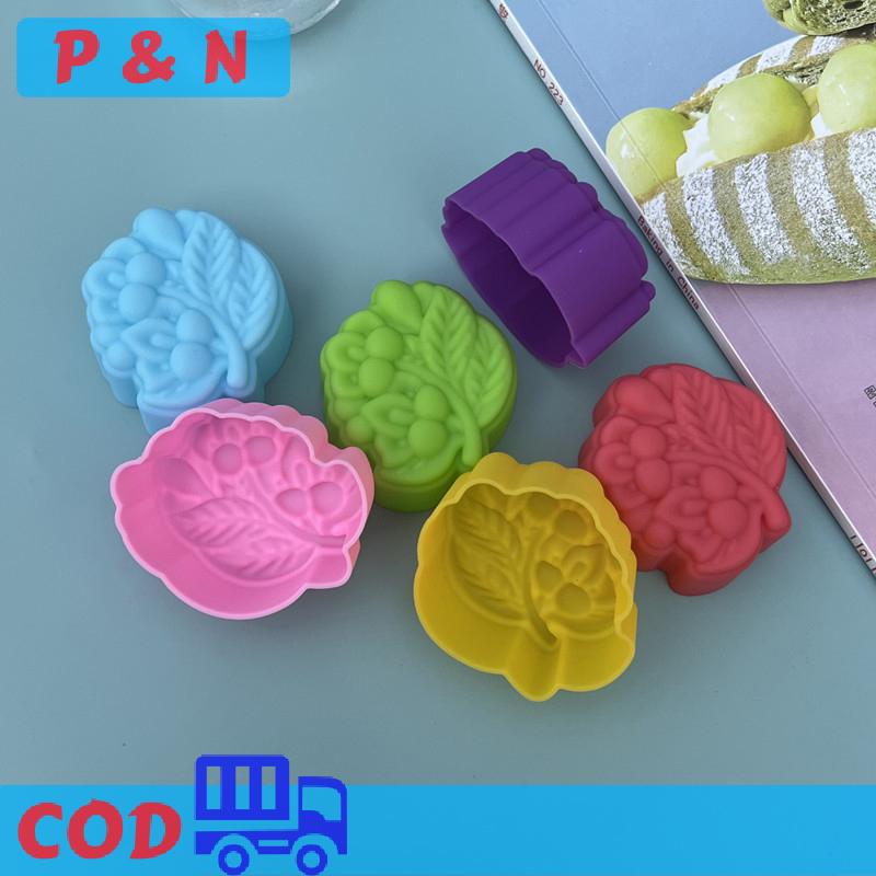 P&N 5Pcs 5Cm Khác Nhau Hoa Thiết Kế Silicone Khuôn Sô Cô La Bánh Pudding Ice Khuôn Cupcake Bánh Công Cụ DIY Mini Xà Phòng Nến Khuôn Mẫu