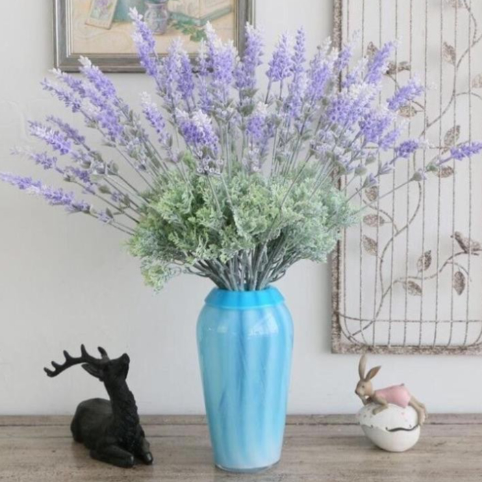 Hoa giả Cành hoa oải hương giả - cành lavender giả phủ phấn decor trang trí đẹp hàng chất lượng