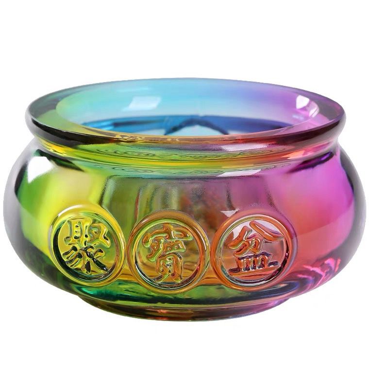 年度最低价 聚宝盆 Fengshui 多尺寸招財进宝 黃水晶琉璃聚寶盆 家居裝飾風水佈局擺件 客廳聚財风水擺件 開業禮品吉祥物 大小號金元寶 聚宝盆风水 Feng Shui Home Decor