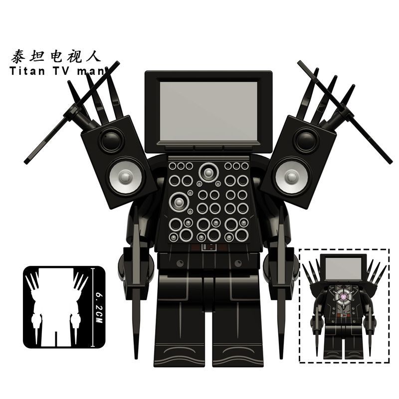 Compatible with lego tv man titan Skibidi Toilet Cameraman building blocks  Compatible with Lego Toilet Man vs. Monitor Man Building Block Doll TV Speaker Animation Assembling Doll Toys