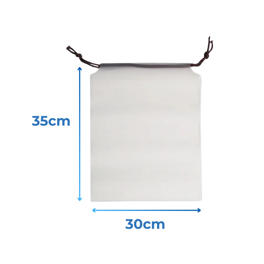 Translucent Drawstring Bag Reusable Saving Space Lightweight Durable Plastic Gift Waterproof Travel Organizer Pouch