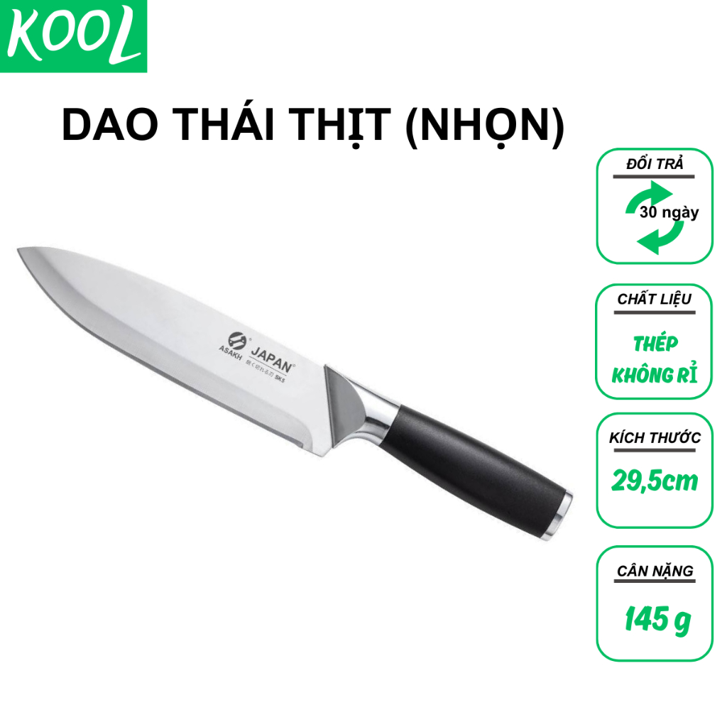 Dao làm bếp nhọn của Nhật dao thái thịt dao cắt thịt ASAKH - KOOL RB01812