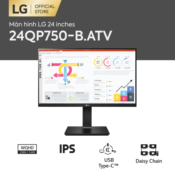 Bảng giá [TRẢ GÓP 0%] Màn hình máy tính LG 24QP750-B 2K (2560 x 1440) 75Hz 5ms 23.8 inch IPS Type-C™ | HÀNG CHÍNH HÃNG Phong Vũ