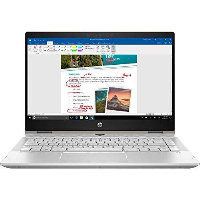 Latest_HP-Pavilion 2-in-1 14.0 FHD Touchscreen High Performance Laptop,Intel 8th Generation Core i5 Processor,8GB RAM,128GB SSD, Webcam,Wireless+Bluetooth,Backlit Keyboard,Fingerprint,Windows 10