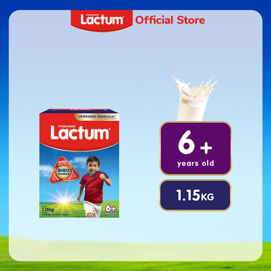 Lactum 6+ Plain Powdered Milk Drink for Children 6 Years Old and Above 1.15kg