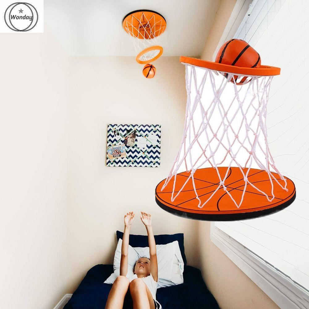 WONDAY 1 Set No Punching Mini Basketball Hoop Safety Ceiling Swish Ceiling