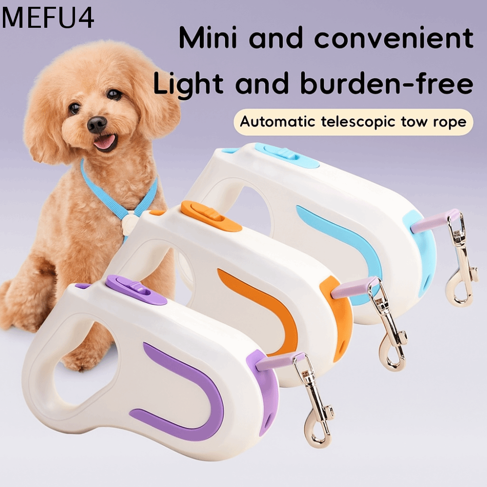 MEFU4 Có thể điều chỉnh Dây Dẫn Chó Tự Động Kính thiên văn 3m có thể kéo dài Dây dắt phát sáng LED Phụ kiện thú cưng Khóa an toàn Dây dắt thú cưng Dành cho chó nhỏ và trung bình