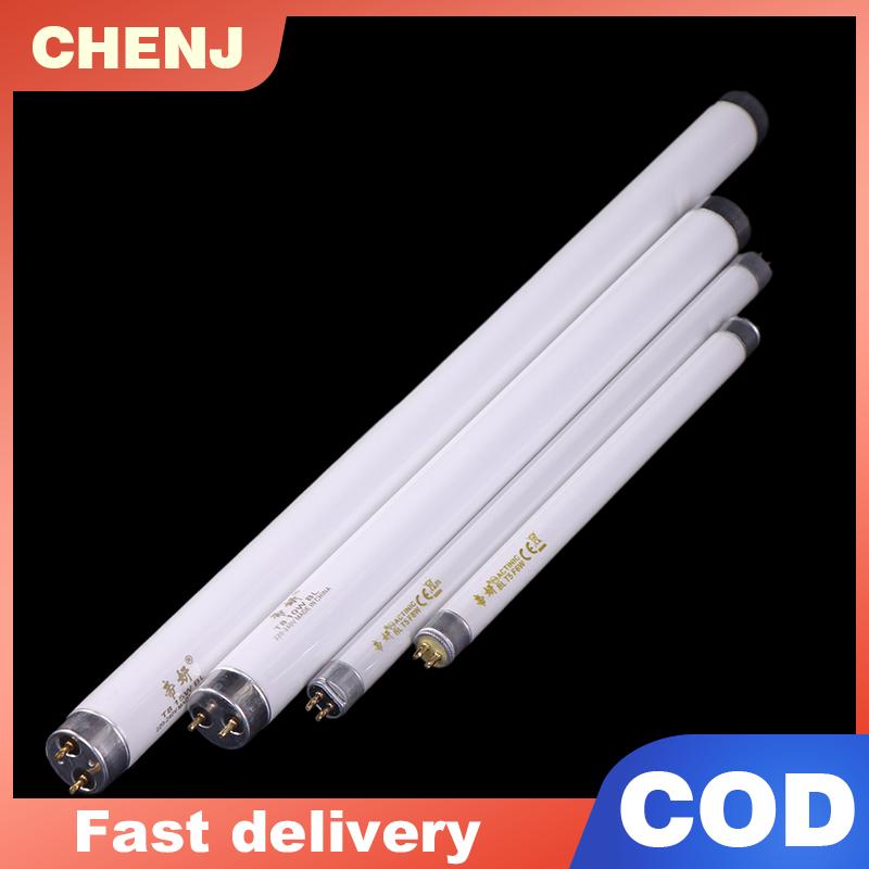 CHENJ T8 T5ฆ่ายุงหลอด6W 8W 10W 15W UV หลอดไฟ365nm ศัตรูพืชอัลตราไวโอเลตแมลงวันแมลงกับดักแสงสีฟ้า ราคา 35 บาท*ส่งฟรี