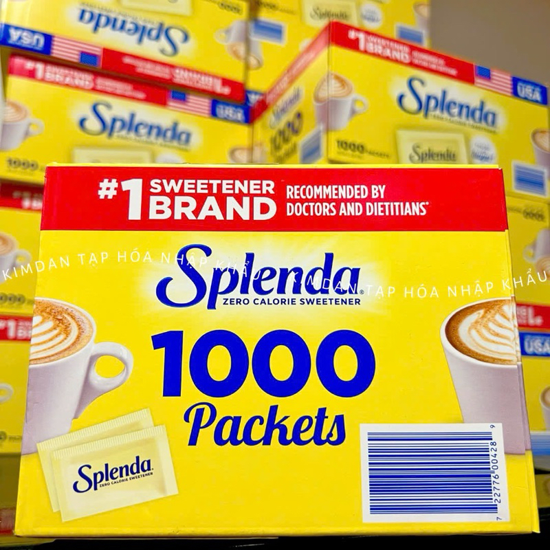 [MẪU MỚI] ĐƯỜNG ĂN KIÊNG SPLENDA ZERO CALORIE SWEETENER 1000 GÓI CỦA MỸ - ✔  Hàm lượng dinh dưỡng và đường là 0% thì chúng ta thoải mái ăn mà ko sợ bị nhiễm đường vào cơ thể. Đường ăn kiêng ko chứa năng lượng và giảm tới 90% calories khi sử dụng.