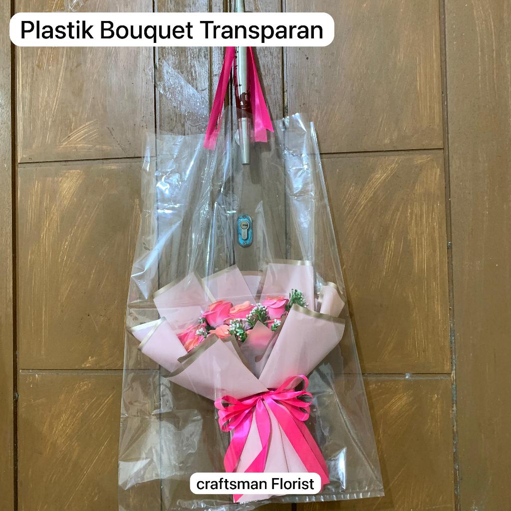 Plastik Buket Praktis Tas Kantong Plastik Bouquet bunga Florist Pelastik florist