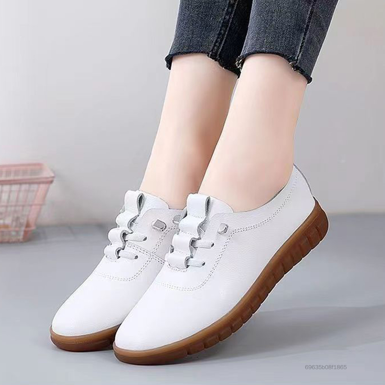 Giày thể thao nữ đế mềm màu trắng thoáng khí và nhẹ chống mài mòn cho nữ Phụ nữ và các cô gái tuổi teen JS-022-VN - 2