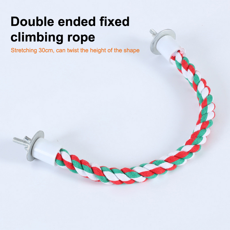 UNIKI Chim Claw lồng Đồ chơi Vẹt da Claw Mài mỏ Mài đứng cực bông dây thừng xoay leo dây chim lồng phụ kiện - 9