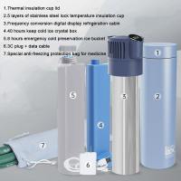 DAWEIF Carry-on Insulin Cooler Box LCD Digital Display Automatic Temperature Control Insulin Refrigerator Cup Portable USB Charging  Refrigerated Cup for Home