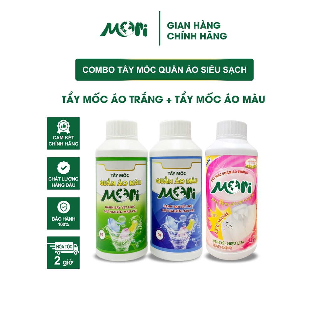 Set tẩy mốc quần áo_Siêu sạch siêu sáng bóng cho mọi đồ vải