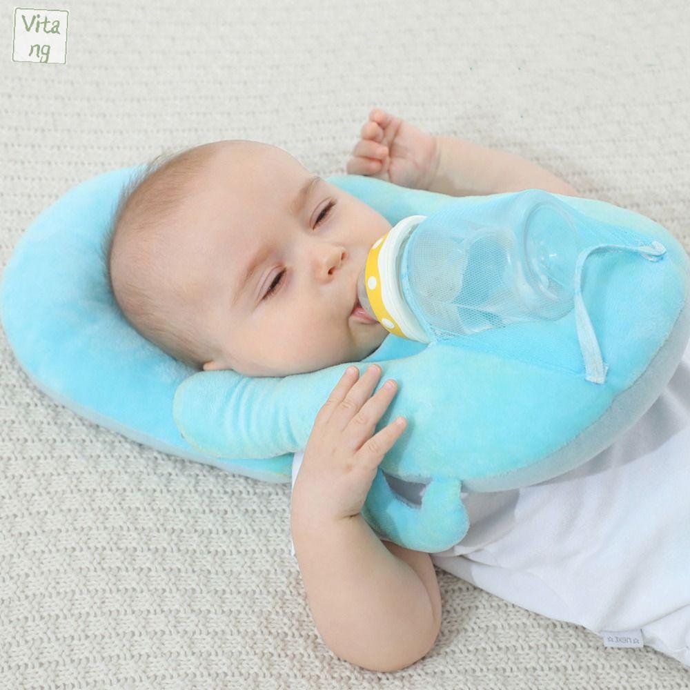 VITANG Di động Giá đỡ bình sữa tự ăn cho bé Tay cầm bên Có thể điều chỉnh Dụng cụ sửa chai cho trẻ sơ sinh Tiện lợi Rảnh tay Đệm hỗ trợ điều dưỡng Trẻ sơ sinh