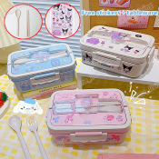Kuromi Cute Lunch Box with Spoon and Chopsticks