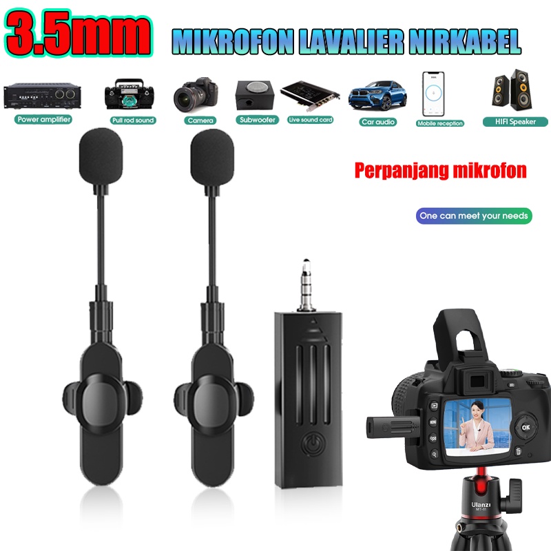 Tech 2.4G 3.5mm Nirkabel Lavalier Lapel Mikrofon Siaran HP Wireless Microphone Pengurangan Kebisingan Mikrofon Kebisingan Pembelajaran Jarak Jauh Panduan, Penjelasan Penjualan