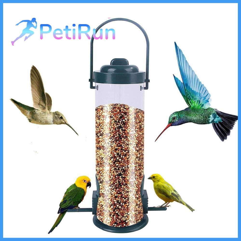 PETIRUN 1pc Tự động Ngoài trời Dụng cụ cho ăn Dụng cụ cho chim thú cưng ăn Hộp đựng thức ăn cho thú cưng Động vật bay Nhiều lỗ