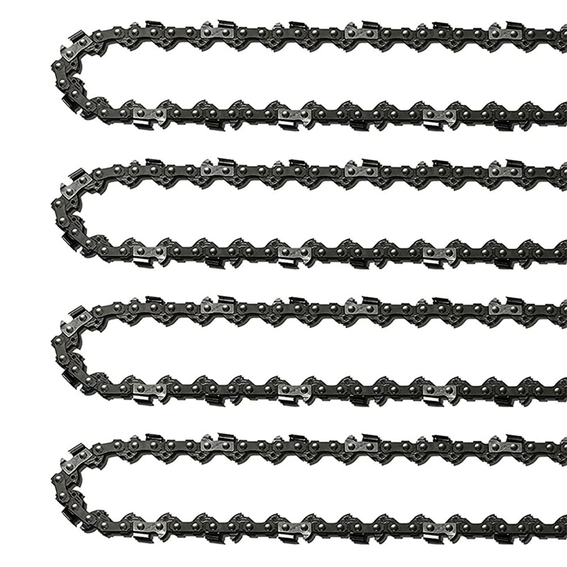 (IMEU) 4 Pack 14 Inch Chainsaw Chain Set 52 Drive Links, 0.05In Gauge, 3/8Inch LP Pitch, 14-Inch Replacement Chainsaw Chains Low Kit