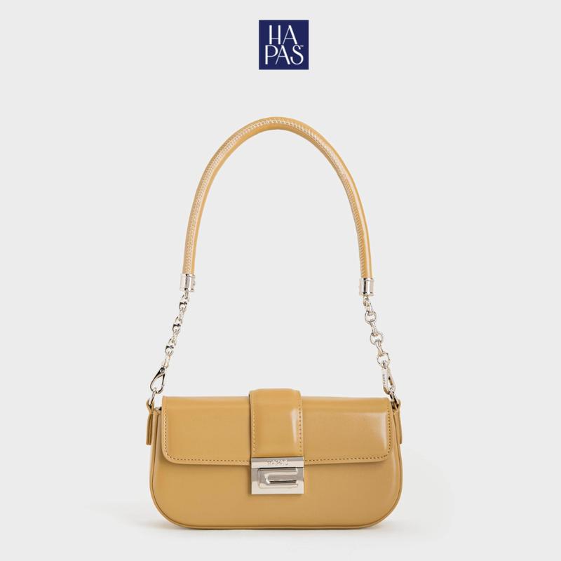 [QUÀ TẶNG HẤP DẪN] Túi Xách Nữ HAPAS Chính Hãng Đeo Vai Đai Ngang Khoá C Cao Cấp Đơn Giản Size 21 - 