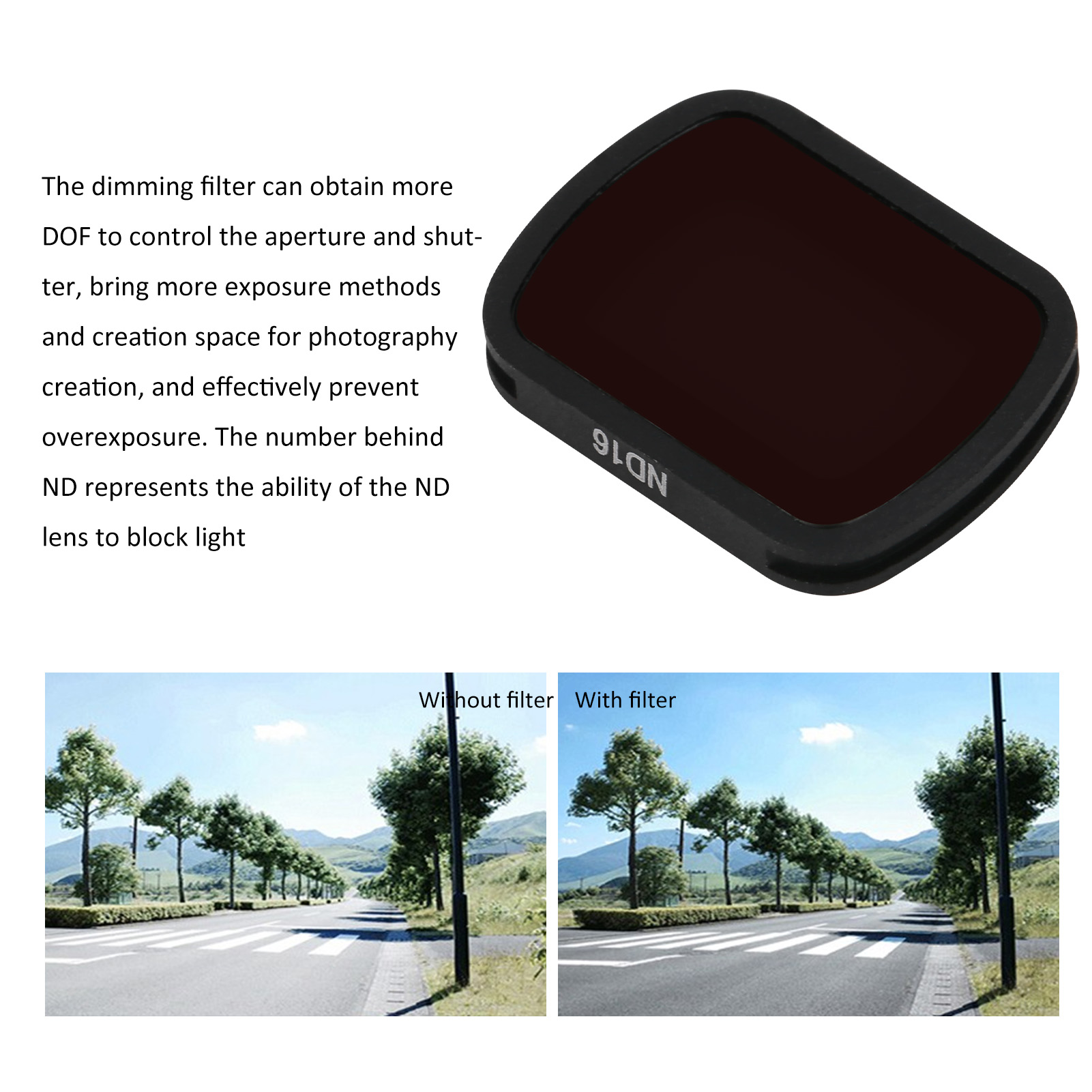 Camera Lens ND Dimming Protection Filter Accessory for OSMO POCKET POCKET2