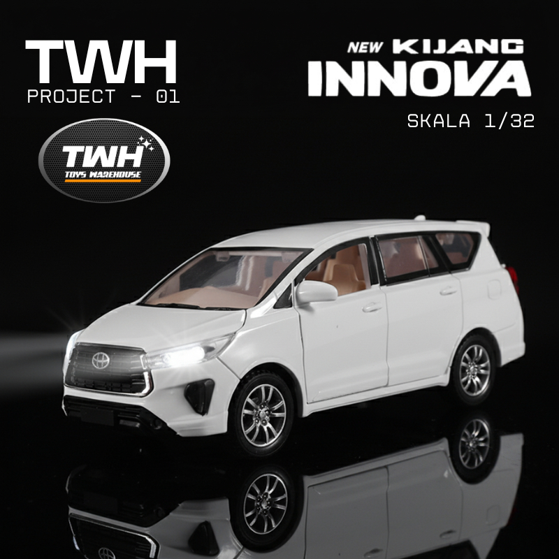 Toyota Innova reborn 2025 scale 1:32 exclusive design car toys with lights & Sounds ABS hadiah & hadia…