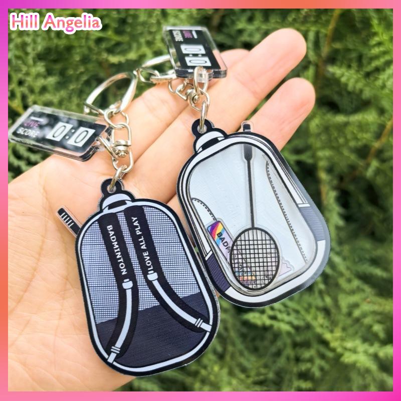 [Hill Angelia] Sáng Tạo Mini 3D Cầu Lông Vợt Bóng Charms Móc Khóa Thể Thao Lưu Niệm Túi Móc Khóa Xe Đính Phụ Kiện Chìa Khóa Chủ Quà Tặng - 2