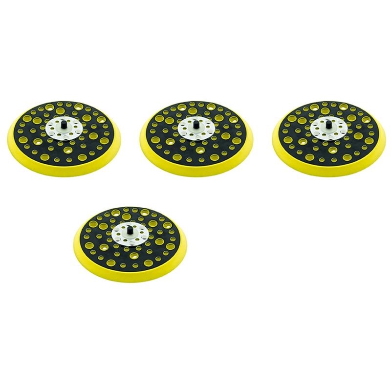 4Pcs 150mm 5/16 Thread 52 Hole Medium Density Random Orbital Sander Hook & Loop Backing Pad Compatible with CEROS