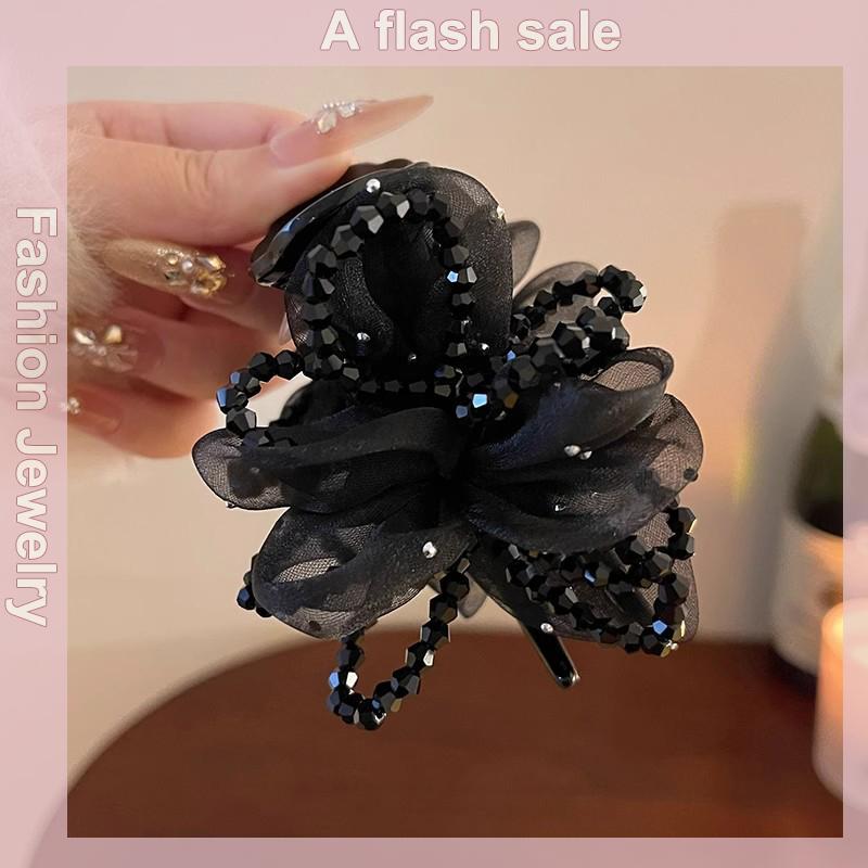 Hàng có sẵn✨ Lưới Hoa tóc Clip cá mập tóc Claw Phụ Nữ Cô Gái tính khí thời trang cô gái tóc đuôi ngựa Clip Phụ kiện tóc