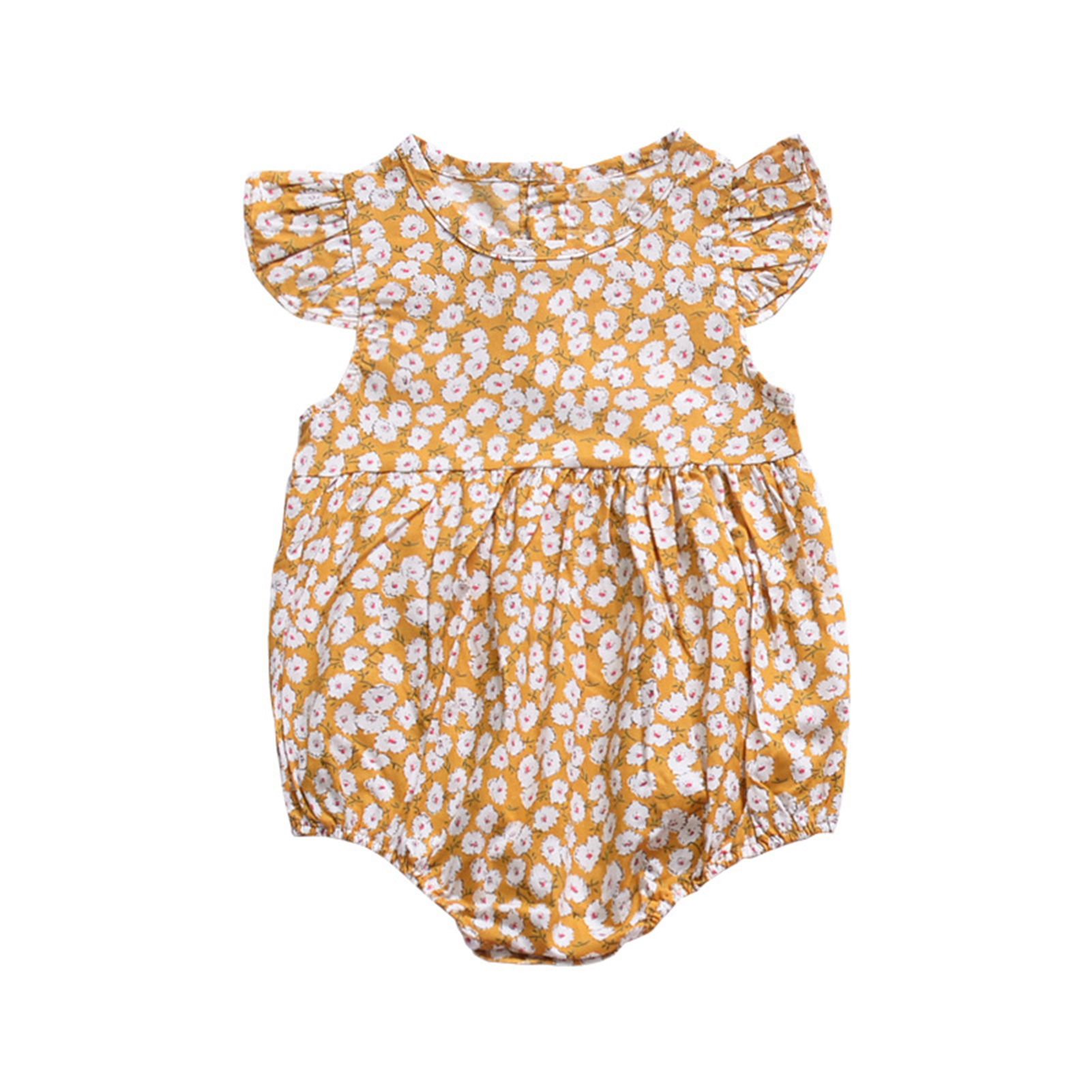 Baby Jumpsuit Cotton Blend Baby Jumpsuit Easy Diaper Change Adorable Baby Girls Floral Jumpsuit Romper for Newborns 0-24m Breathable Sleeveless Summer Outfit Cute Onesie Clothes for Sale